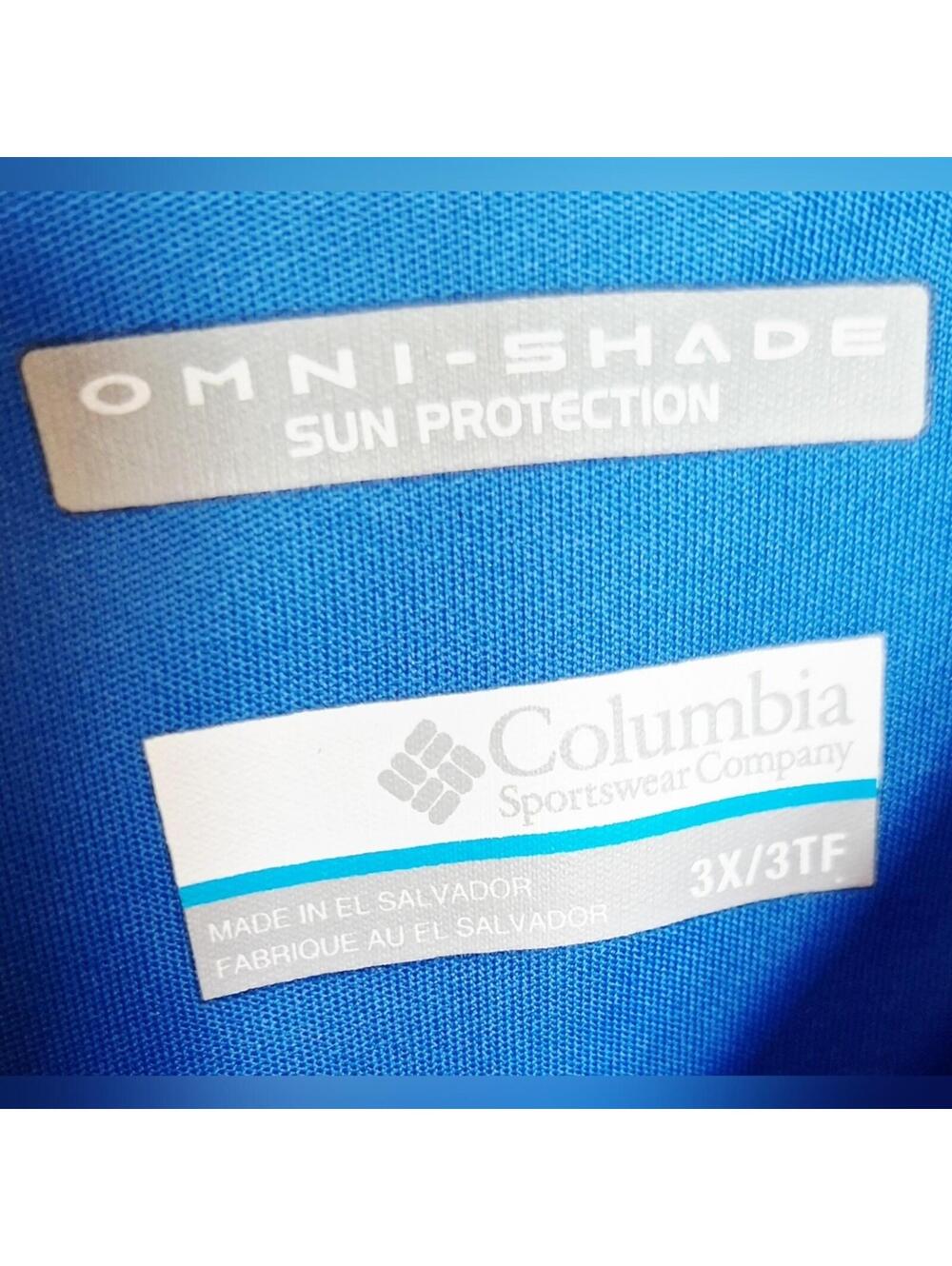 Columbia Women's Blue and White Dri-Fit Long Sleeve Shirt EUC - 3XL - Picture 4 of 4